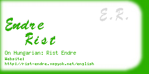 endre rist business card